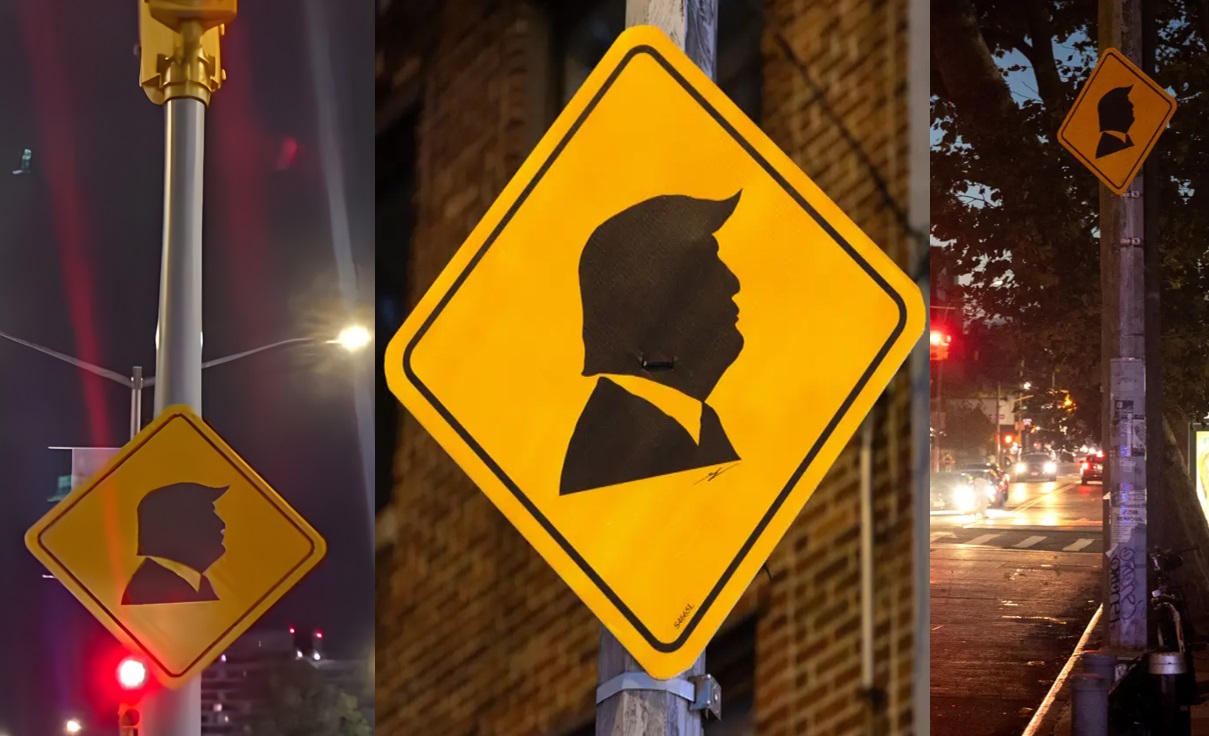 Trump Traffic Signs Take Over NYC Streets What’s Really Happening News USA Trends Pt