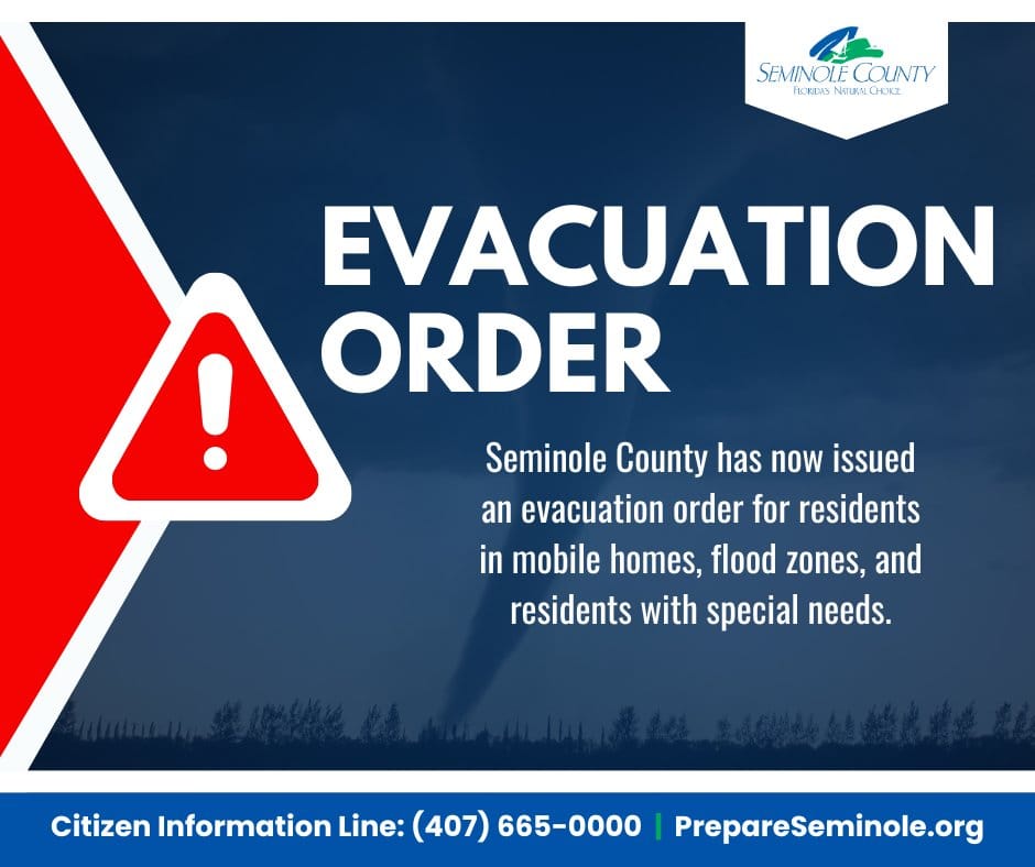 evacuation Seminole seminole secure Seminole County Evacuation Order Explained: Hurricane Milton Preparations News USA Trends